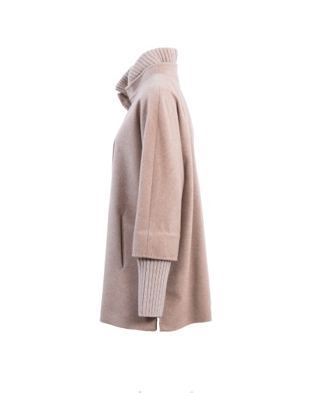 Shop CINZIA ROCCA  Giaccone: Cinzia Rocca cappotto in cashmere.
Collo e maniche in maglia coste.
Chiusura con bottoni.
Tasche laterali.
Composizione: 100% Cashmere.
Fabbricato in Italia.. U243OM1 63G8-06